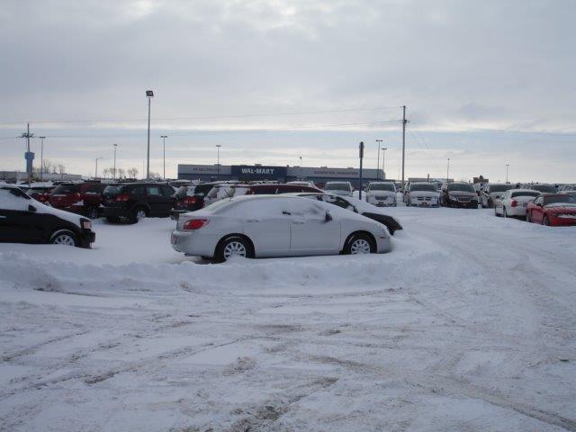 Runde dealership lot after recent Snow Storm