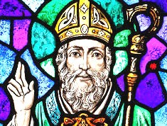 Stained Glass likeness of Saint Patrick