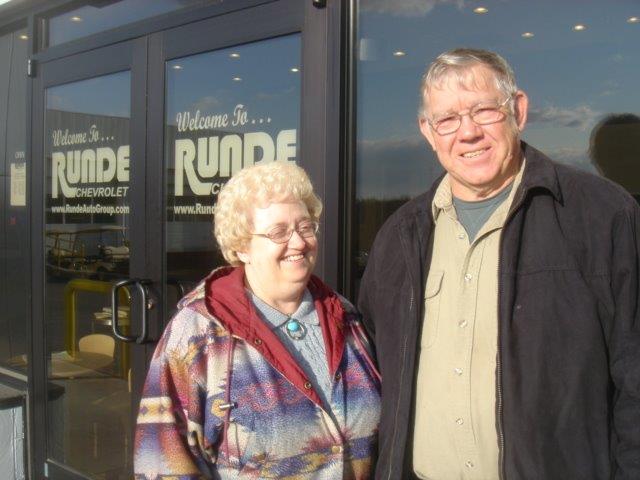 James and Janis Zubler from Warren Illinois who recently bought a used SUV from Runde Chevrolet