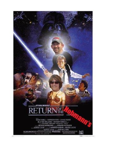 The Hohmann family on a Star Wars poster