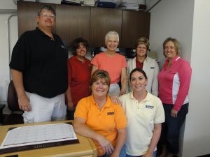 Runde Auto Group staff pictured with Mary Jane Baxter