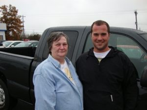 Carl and Louise Denlinger in front of Carl's new ride from Runde Chevrolet