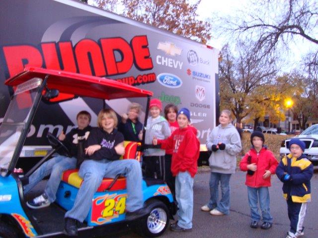 kids representing Runde's at the Dubuque Halloween Parade