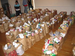 picture of supplies at the food bank