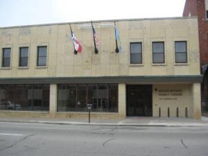 outside view of the DBQ Multicultural Family Center from Central Avenue