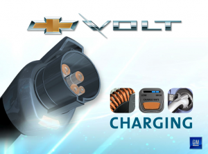 picture showing a Chevy Volt charging cable