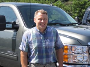 Dan Cotter in front of his new truck