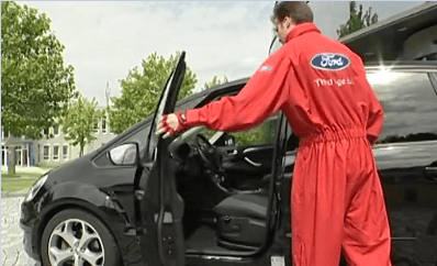 Ford weighted driving suit that they use at the manufacturer when testing driving skills