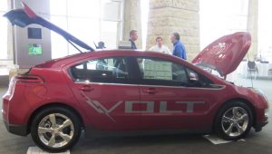 red Chevrolet Volt