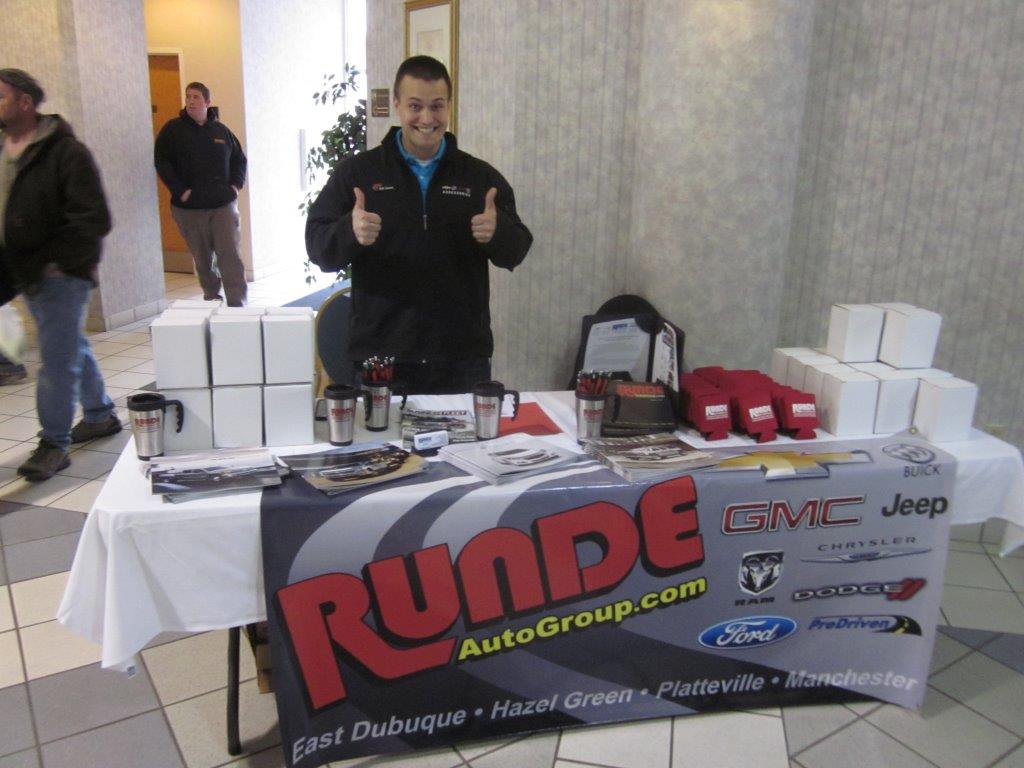 Kyle Larson of Runde Chevrolet at the J&R Supply Sales Expo