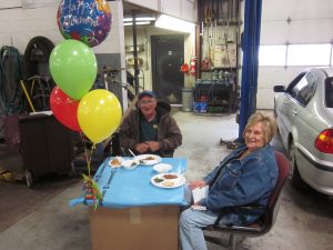 Runde driver Norm Hinderman at his retirement party