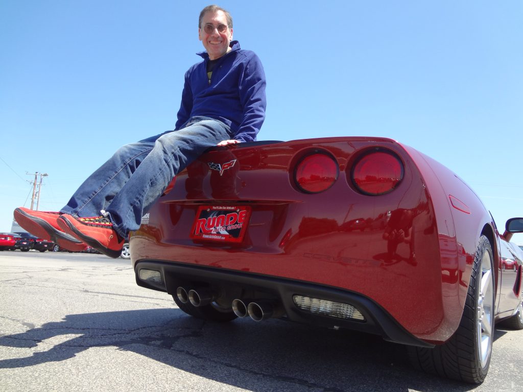 Alan Schorr with his used Corvette