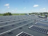 Runde Auto Group solar panels on roof of building