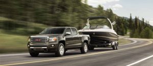 GMC Canyon pulling a boat