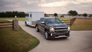 Silverado pulling a trailer