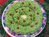 cookies shaped like a Christmas wreath