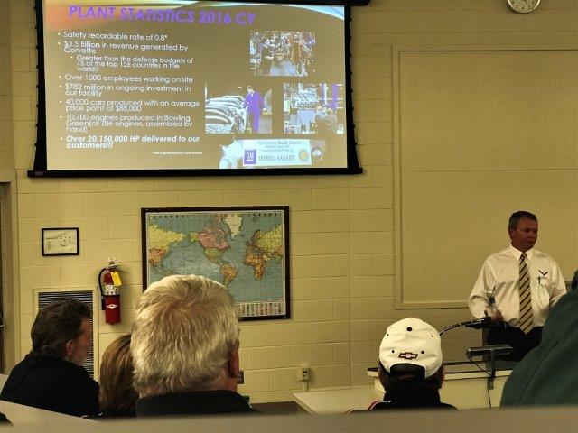 Corvette Plant Manager presenting at the University of Northern Iowa