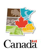 Canada country logo with a maple leaf