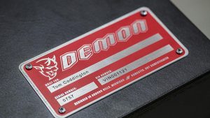 challenger srt demon id plate