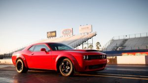 orange dodge challenger srt demon