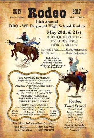 Dubuque - Wisconsin High School Rodeo event poster