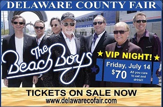 The Beach Boys concert poster from the Delaware County Fair in Manchester Iowa