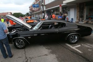 black classic muscle car