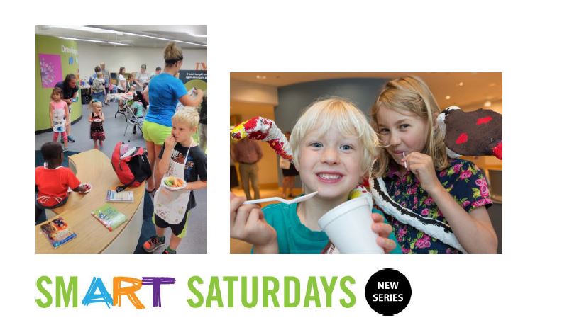 photos from the Dubuque Museum of Art Smart Saturdays program for kids