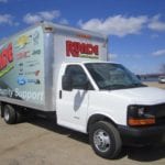 Runde Community Support truck at the East Dubuque boat ramp