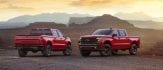 red 2019 Chevy Silverados in front of Grand Canyon