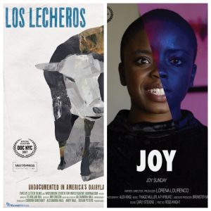 Lecheros and Joy film posters