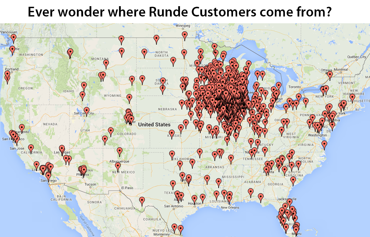 Runde Auto Group Sales Map