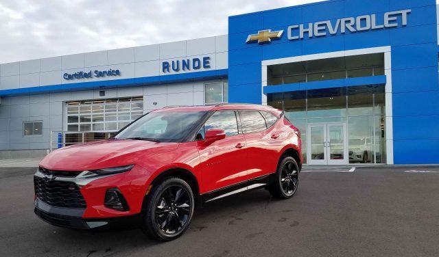 red Chevrolet Blazer