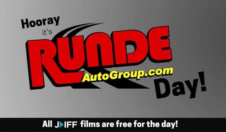 graphic advertising Runde Auto Group Day at the Julien Dubuque Film Festival