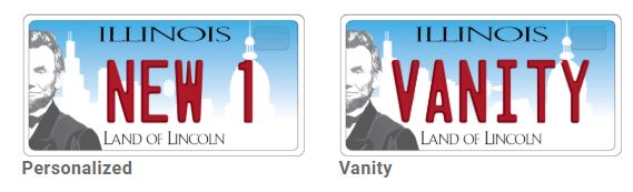 Illinois personalized and vanity plates