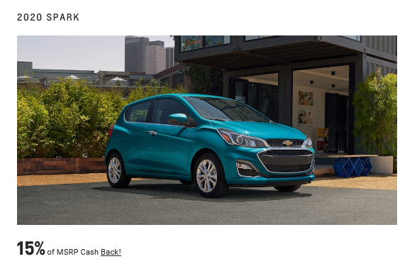 New Chevy Spark Specials