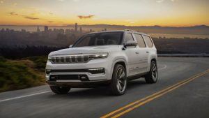 white Jeep Wagoneer concept vehicle