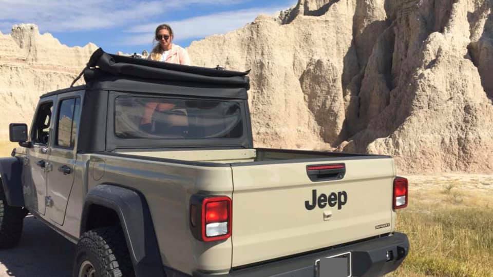 Josie in the Jeep