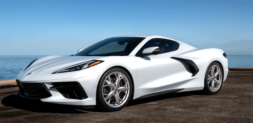 white 2022 Corvette coupe