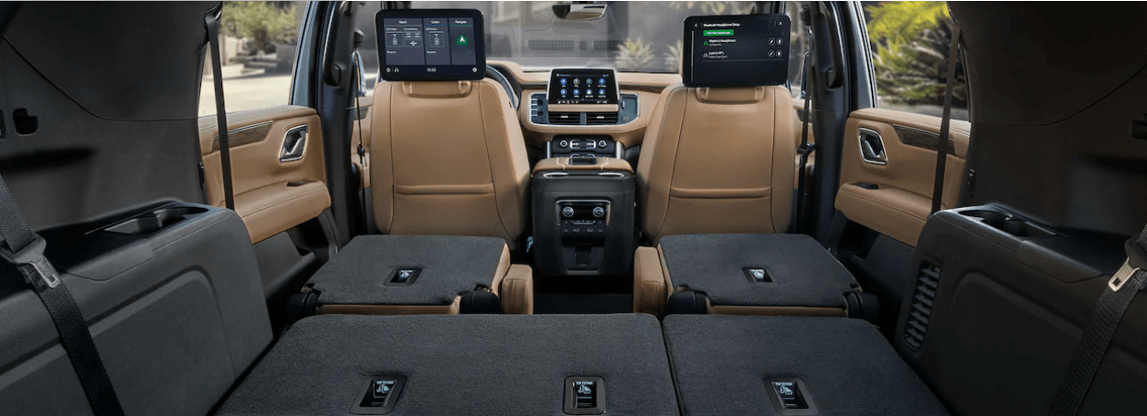 Cargo space of a new Chevy Tahoe near Dubuque