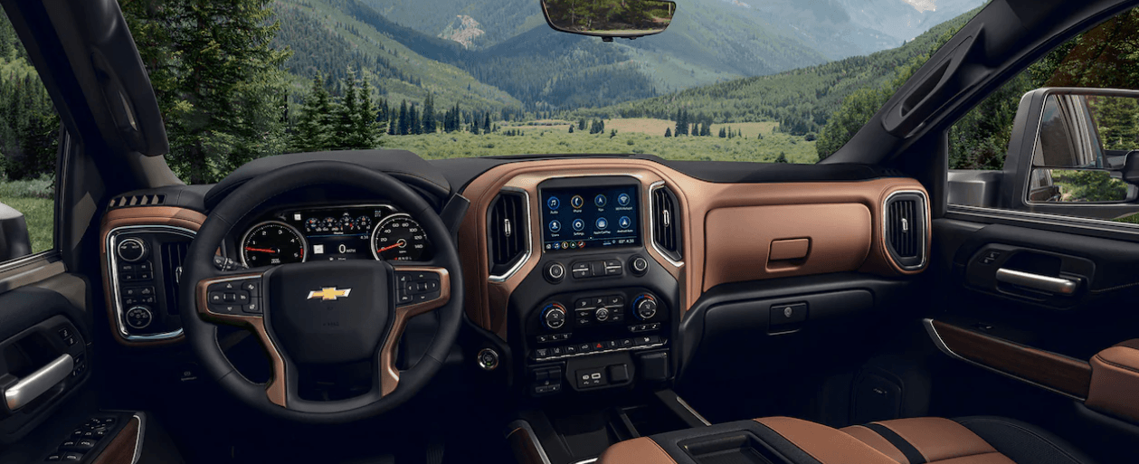 interior of a new Chevy Silverado HD near Dubuque