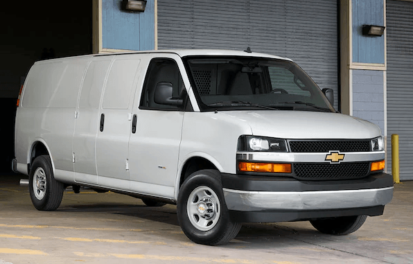 white express cargo van exterior shot