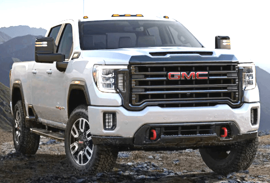 White new GMC Sierra HD with the AT4 trim level