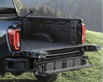 black GMC Sierra HD with the MultiPro Tailgate