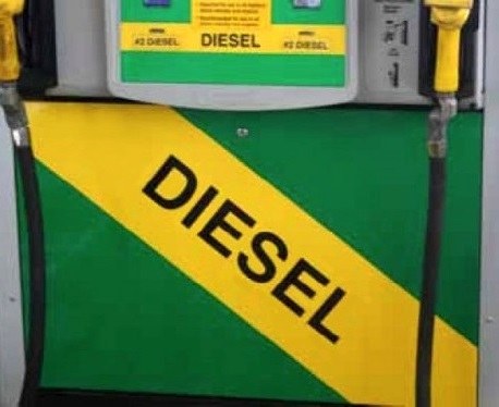 diesel pump at gas station