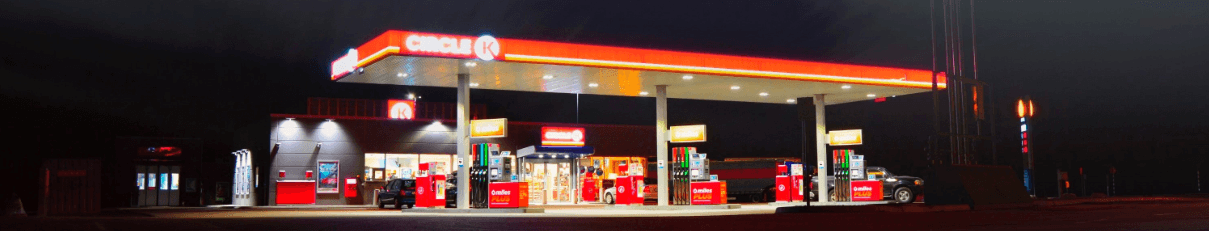 Gas station at night