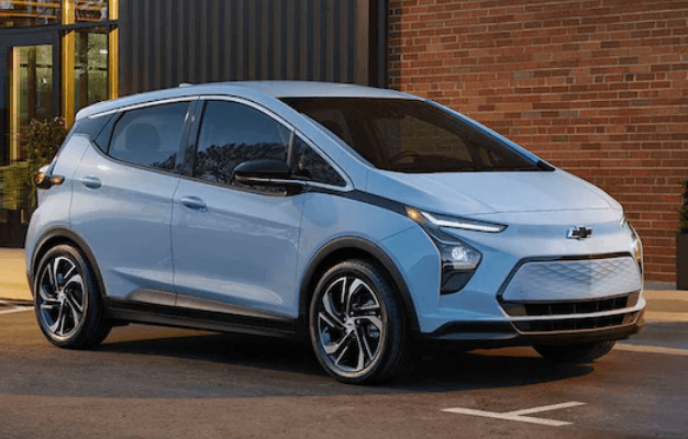 light blue New Chevrolet Bolt EV