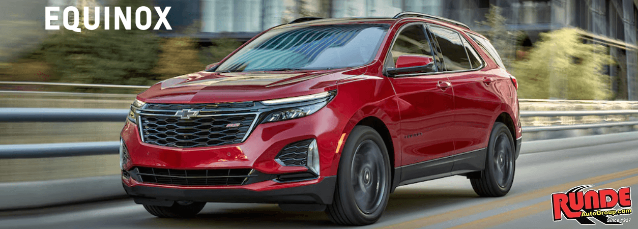 New Chevy Equinox with a red exterior color