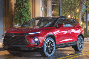 2023 Chevy Blazer in radiant red