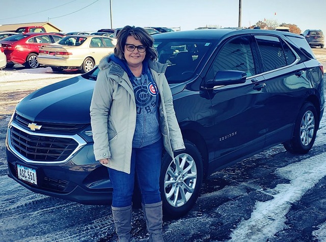 CONGRATS, Audrey! She will be using her Equinox's heated seats all winter long Her salesperson was Matthew Gil at Runde PreDriven